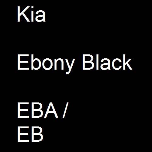 Kia, Ebony Black, EBA / EB.